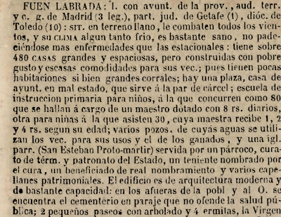 Fuenlabrada en el Diccionario de Pascual Madoz (1847)