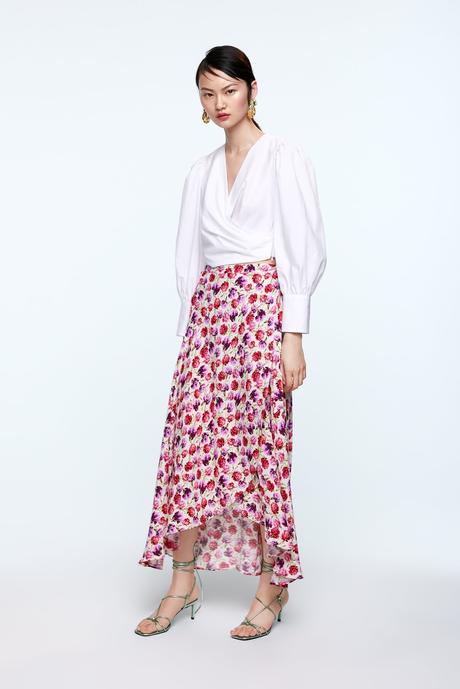 Zara Falda Vaquera Larga