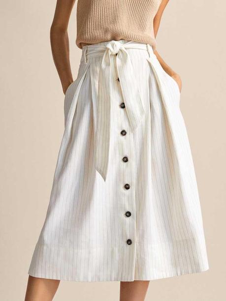 Zara Falda Vaquera Larga