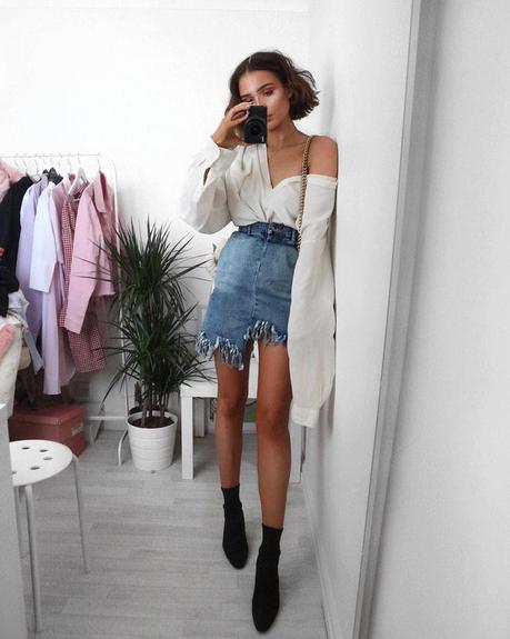 Zara Falda Vaquera Larga