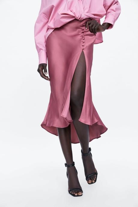 Zara Falda Vaquera Larga