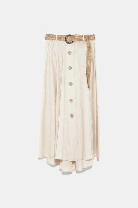 Zara Falda Vaquera Larga