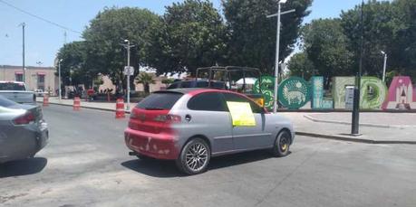 Policías de Soledad se manifiestan contra directivos