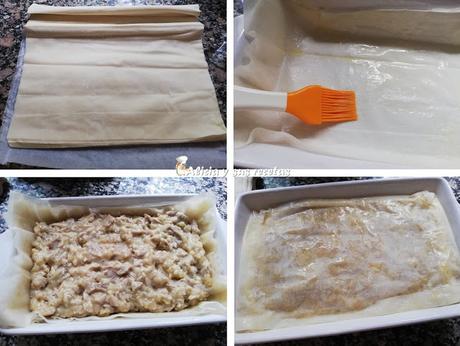 EMPANADA GRIEGA DE POLLO Y PASTA FILO