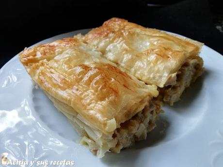 EMPANADA GRIEGA DE POLLO Y PASTA FILO