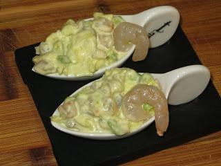 CÓCKTEL DE GAMBAS, AGUACATE Y MAYONESA