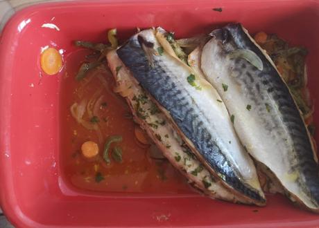 Filetes de caballa al horno, receta fácil