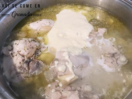 Pollo a la granadina