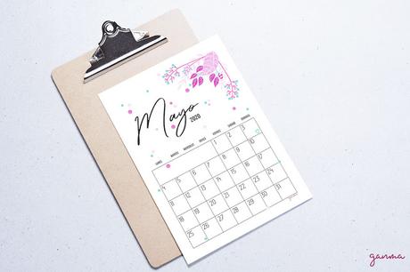 Freebie: Calendario Mayo