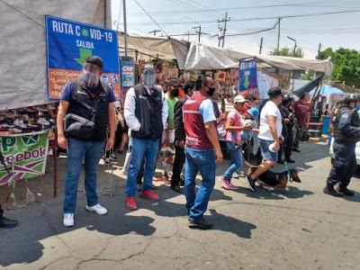 REFUERZAN RECORRIDOS EN ECATEPEC PARA VIGILAR QUE SE CUMPLAN MEDIDAS PREVENTIVAS DE COVID-19