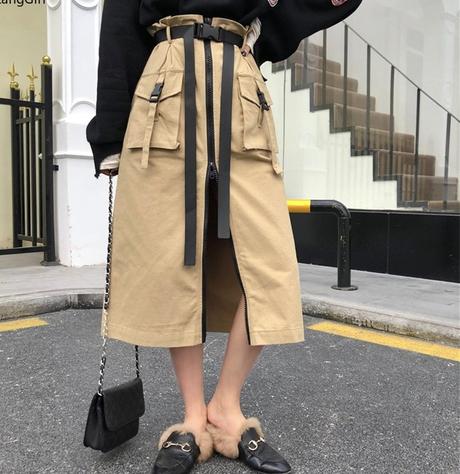 Falda Con Cremallera En La Mitad