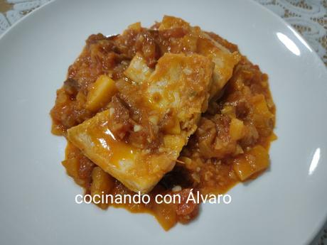Bacalao con Chutney de Tomate y manzana