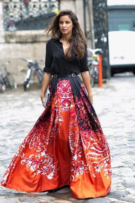 Falda Larga Con Camisa Blanca Para Boda