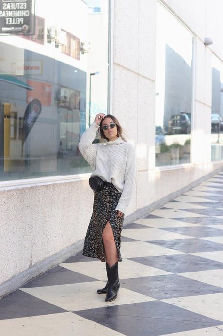 Falda Cuero Stradivarius 2017