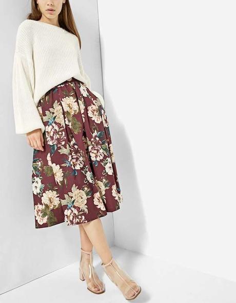 Falda Cuero Stradivarius 2017