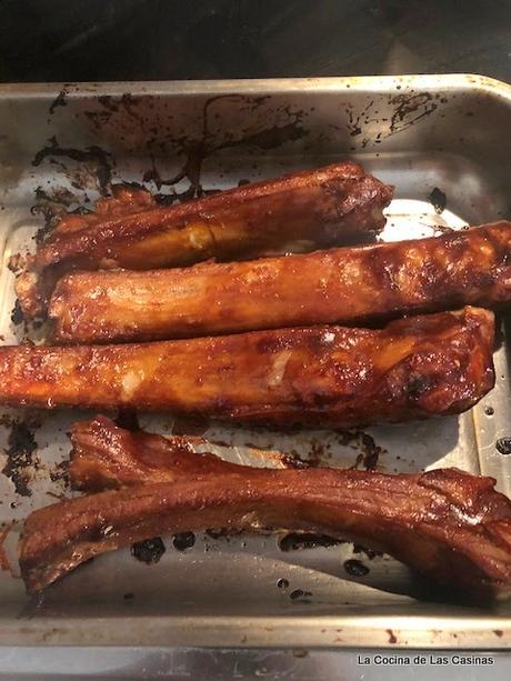 Costillas de Cerdo a la barbacoa al Horno Costillas de Cerdo a la barbacoa al Horno