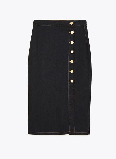 Falda Piel Roja Uterque