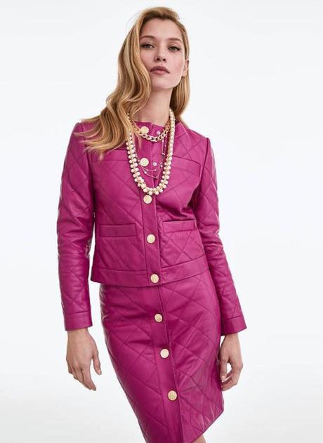 Falda Piel Roja Uterque