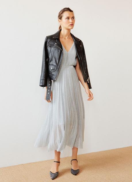 Falda Piel Roja Uterque