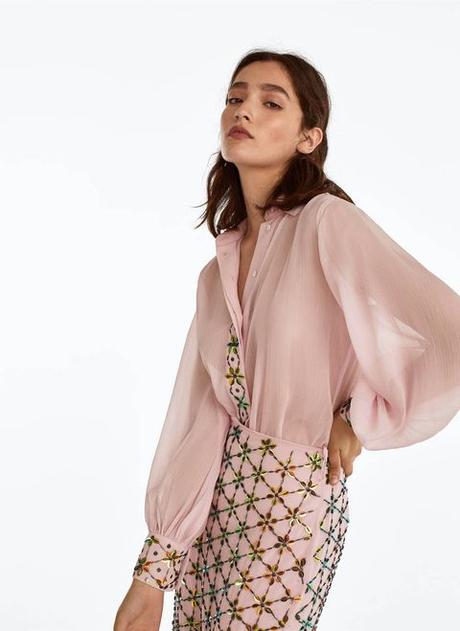 Falda Piel Roja Uterque