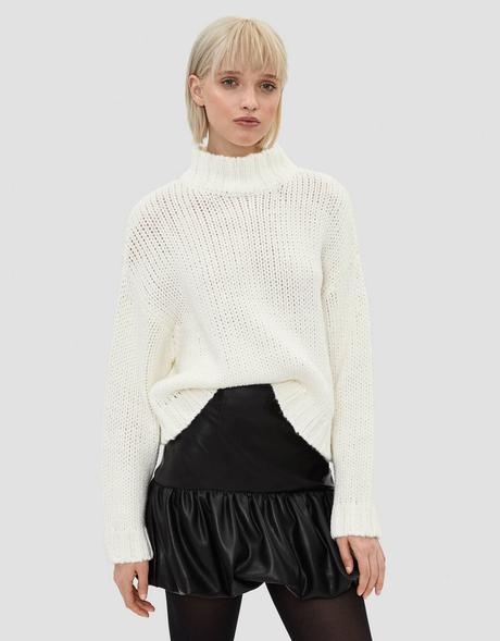 Falda Plisada Rosa Bershka