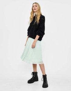 Falda Plisada Rosa Bershka