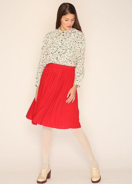 Falda Plisada Roja