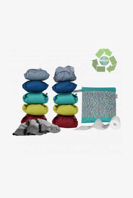 Pack 10 pañales tela Pop In V2 Bambú con accesorios