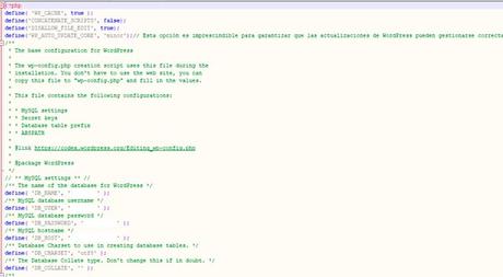 Ejemplo de fichero config.php