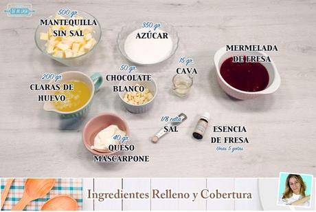 Ingredientes Relleno y Cobertura