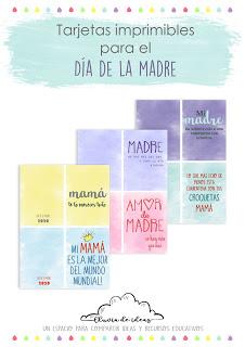 Recurso Imprimible: Tarjetas para felicitar el Día de la madre