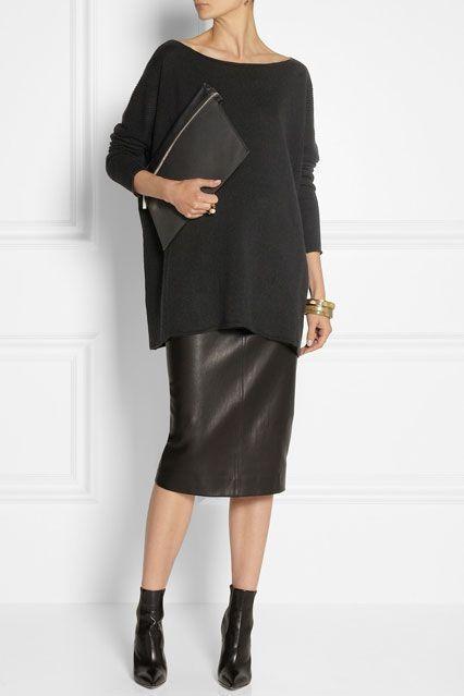 Falda Tubo Negra Con Jersey