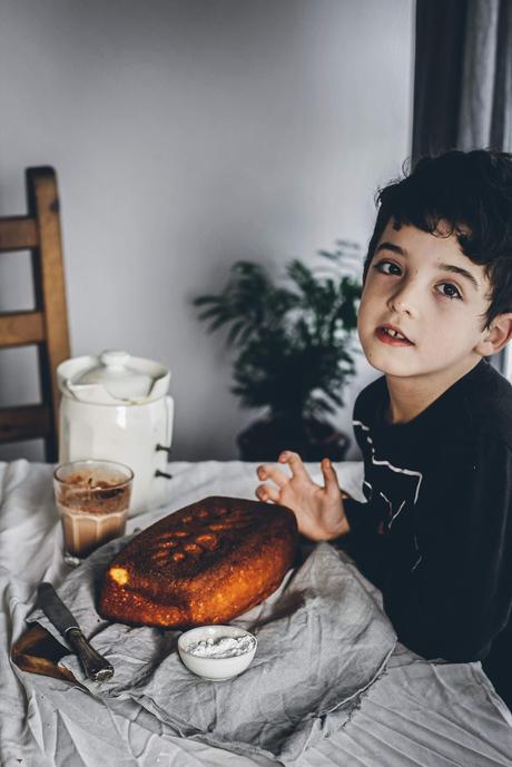 Bizcocho de mandarinas y requesón