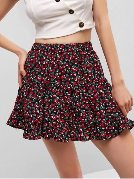 Falda Con Volante En La Cintura