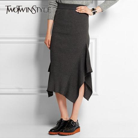 Falda Con Volante En La Cintura