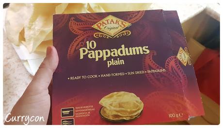 Papadums con chutney de Mango