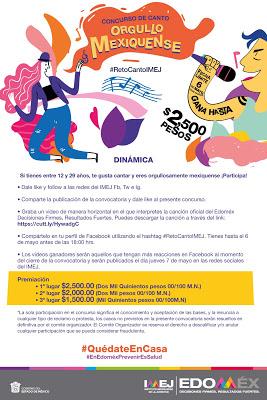 INVITA IMEJ A PARTICIPAR EN CONCURSO DE CANTO “ORGULLO MEXIQUENSE”