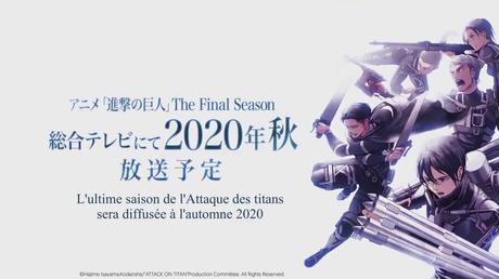 La temporada final de ''Shingeki no Kyojin'', ha sido confirmada para octubre de 2020