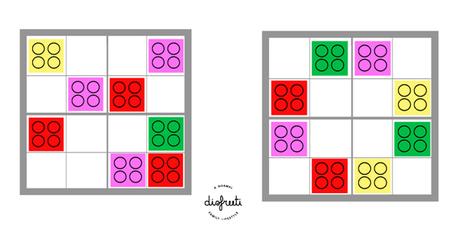 Imprimibles gratis para jugar y aprender con piezas de construcción LEGO Imprimibles gratis para jugar y aprender con piezas de construcción LEGO