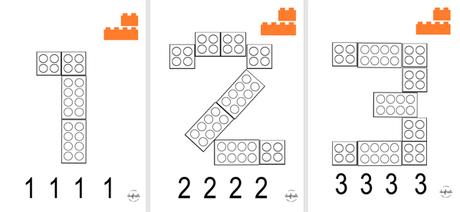 Imprimibles gratis para jugar y aprender con piezas de construcción LEGO Imprimibles gratis para jugar y aprender con piezas de construcción LEGO