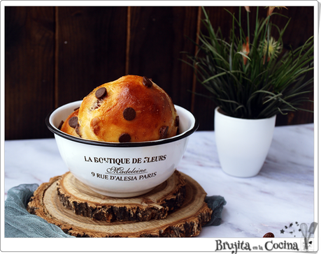 Bollitos con chips de chocolate (sin huevo)