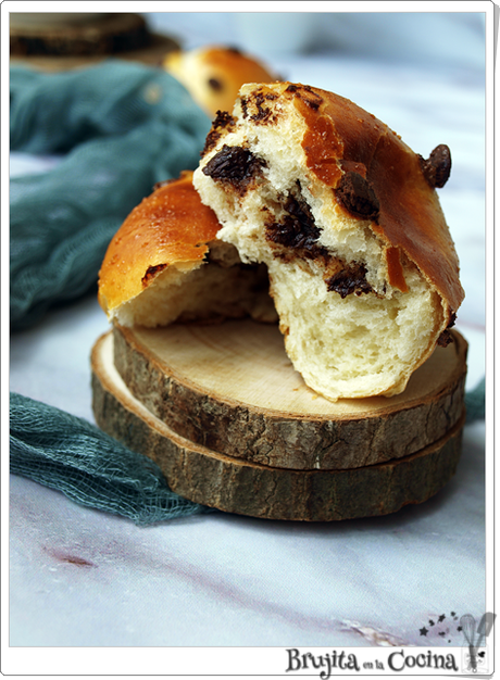 Bollitos con chips de chocolate (sin huevo)