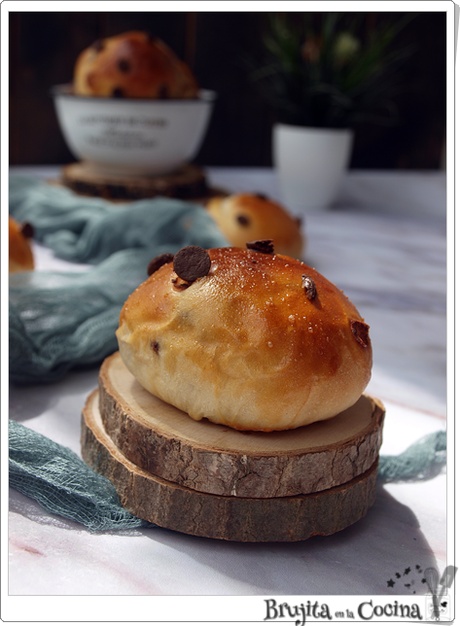 Bollitos con chips de chocolate (sin huevo)