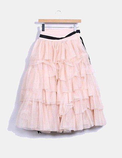 Falda De Volantes De Tul