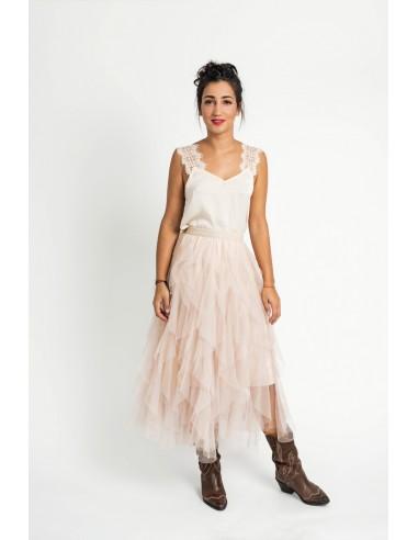 Falda De Volantes De Tul