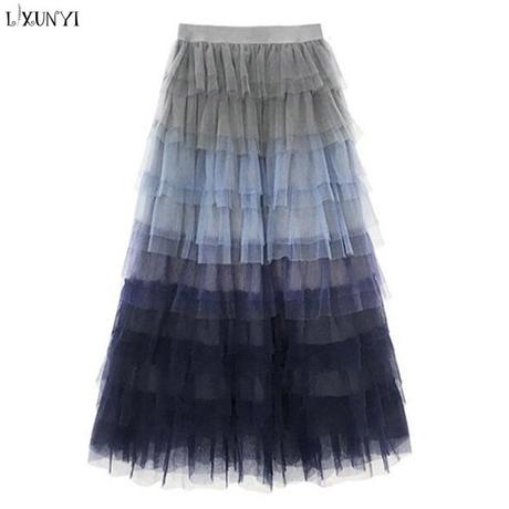 Falda De Volantes De Tul