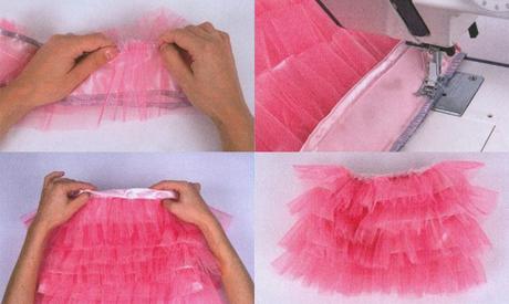 Falda De Volantes De Tul