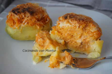 Patatas rellenas de atún y queso Patatas rellenas de atún y queso