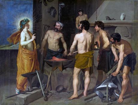 Velázquez: La fragua de Vulcano  - PINTORES ANDALUCES