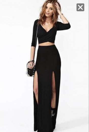 Falda Maxi Negra